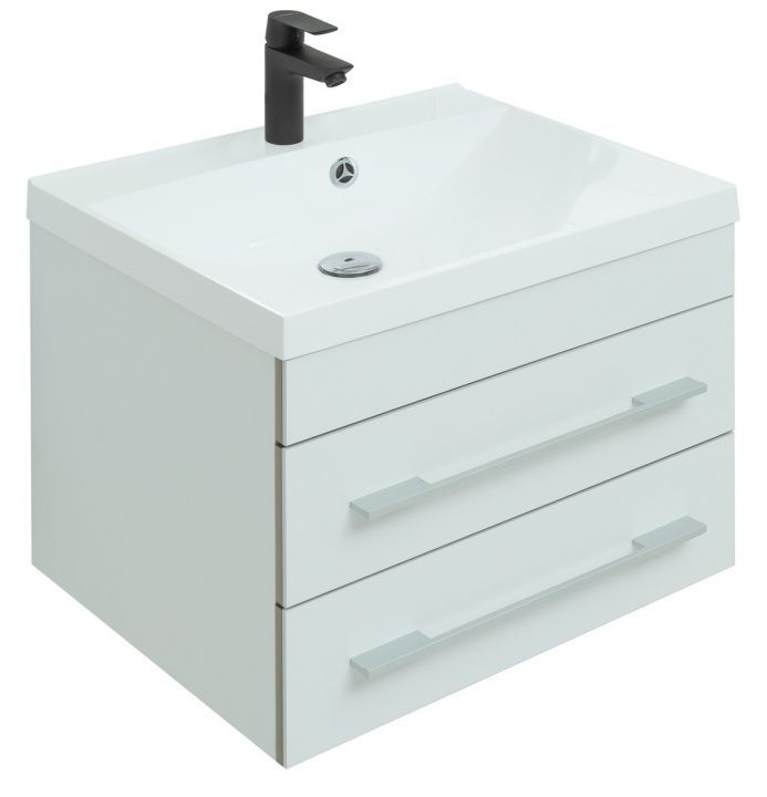 Тумба с раковиной Aquanet Верона 58 New белый матовый 00281094