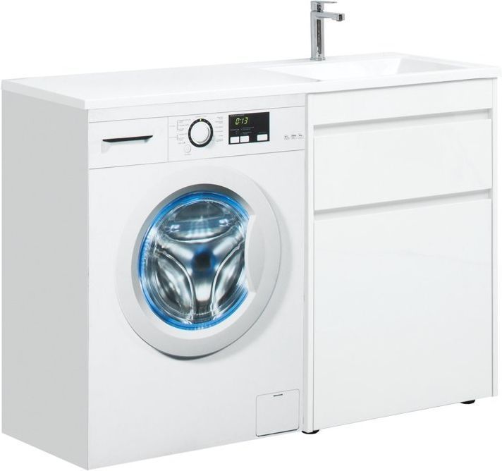 Тумба с раковиной Aquanet Токио 120 R белый (напольная, 1 ящик) 00239301