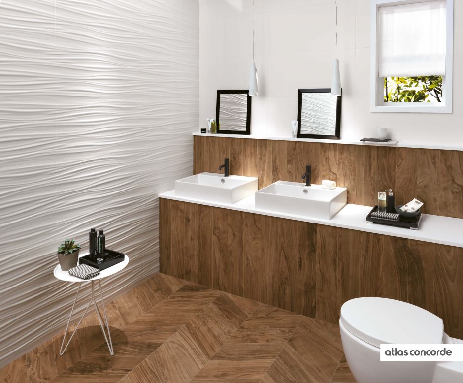 Настенная плитка Atlas Concorde 3D Wall Design 8SBW 3D Ribbon White Matt 40x80 ФОТО