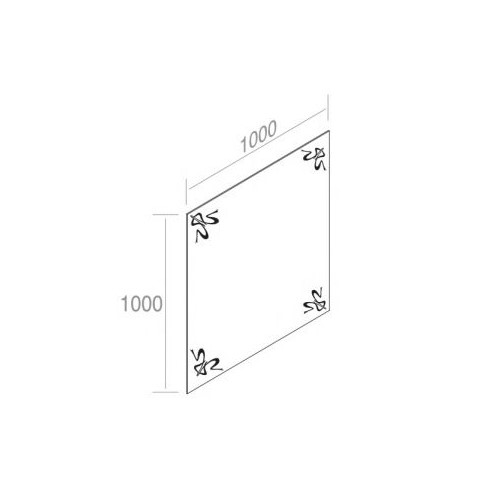 Зеркало в ванную AET ITALIA DECO SPECCHIO 100х100 C701VX ФОТО