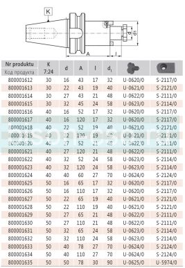 Оправки для насадных торцовых фрез 7388-50-27-110 кон 50.D=27 Bison Bial