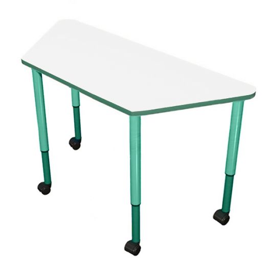 РК4КР-6019 Стол трапеция регулируемый мобильный ( ral 6019)