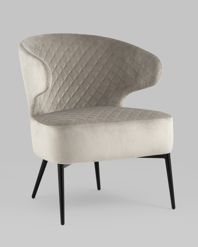 СГУТ-35300 Кресло лаунж Royal велюр серо-бежевый