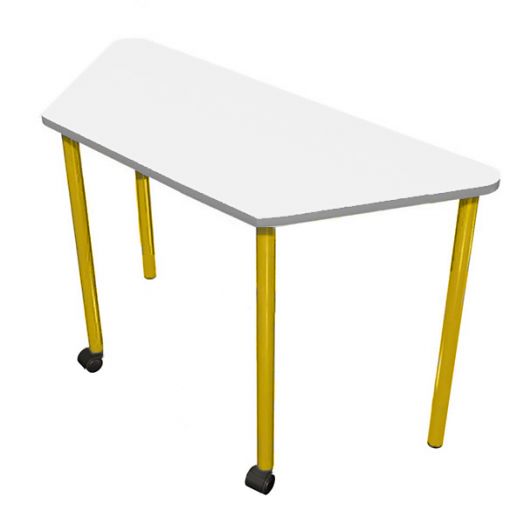РК2К-1021 Стол трапеция мобильный ( ral 1021)