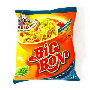 Лапша BIGBON 75г говядина+соус гуляш вит