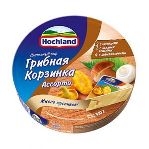 Сыр плавленый HOCHLAND 140г Ассорти грибная корзина