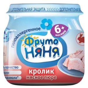 ДП Пюре ФРУТОНЯНЯ 80г Кролик с/б