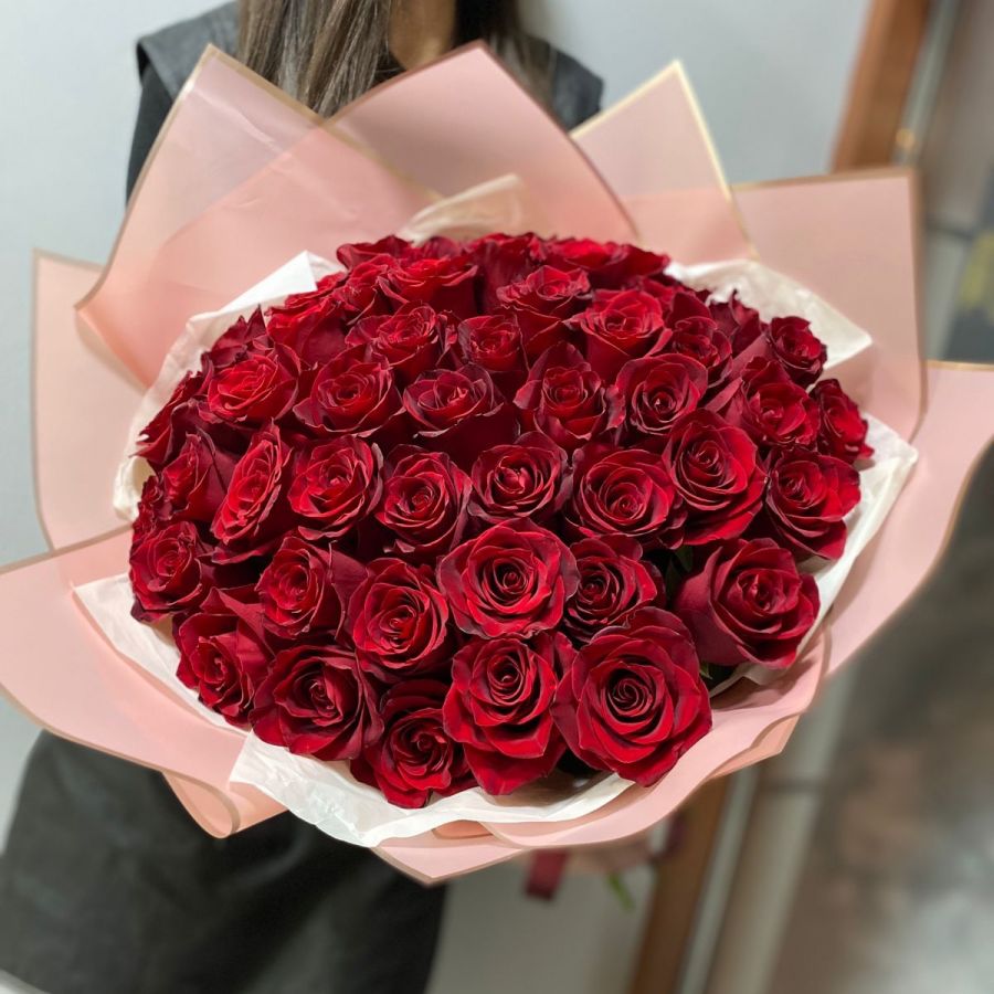 51 красная роза Эквадор