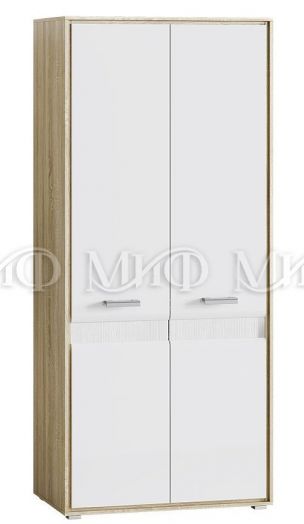 Шкаф 2-х створчатый Фортуна Белый глянец