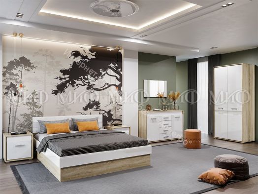 Зеркало Фортуна Белый глянец