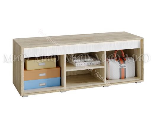 Тумба ТВ Фортуна Белый глянец