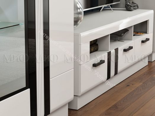 Гостиная Магнолия Белый Глянец