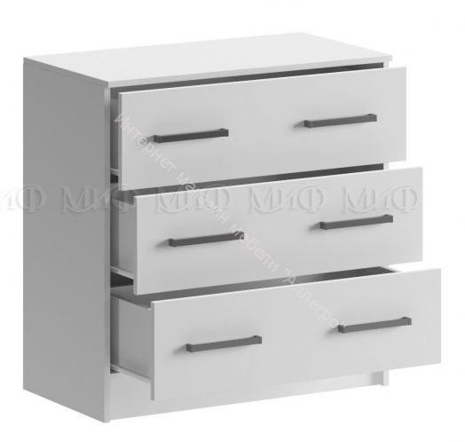 Комод Бася с 3-мя ящиками Белый