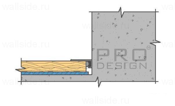 Щелевой микроплинтус Pro Design MINI 7067 покраска в RAL