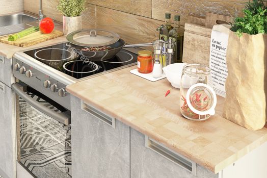 Кухонный гарнитур "Денвер" (Бетон/Белый)