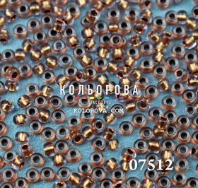 Бисер чешский 07512 прозрачный светло-коричневый медная линия внутри Preciosa 1 сорт