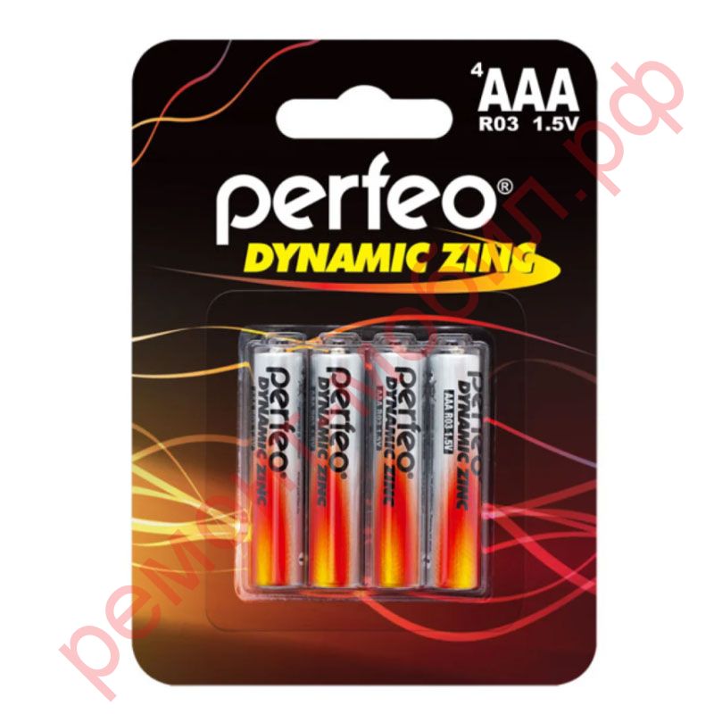 Батарейка солевая Perfeo R03 AAA/4BL Dynamic Zinc (блистер цена за 4 шт)