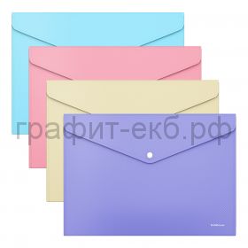 Конверт А4 на кнопке ErichKrause Diagonal Pastel непрозрачный 52916