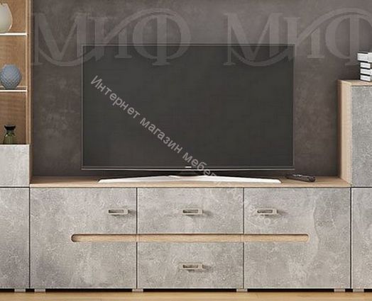 Тумба ТВ Ким Белый глянец/Дуб Венге