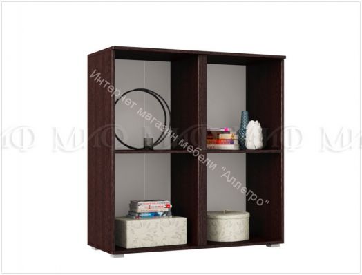 Тумба 4-х створчатая Ким Белый глянец/ Дуб Венге