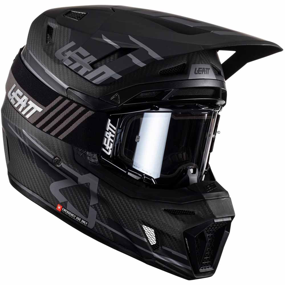 Leatt Kit Moto 9.5 Carbon Carbon шлем + очки Leatt Velocity 6.5 Iriz (2024)