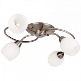 Люстра Потолочная Arte Lamp Silvana A4033PL-4AB Античная Бронза, Белый / Арт Ламп