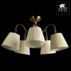 Люстра Потолочная Arte Lamp Seville A1509PL-5PB Полированная Медь, Белый / Арт Ламп