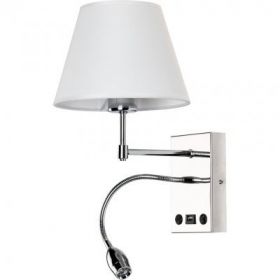 Светильник Настенный Arte Lamp Elba A2581AP-2CC Хром, Белый / Арт Ламп