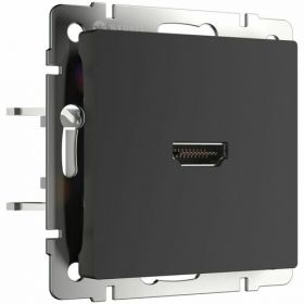 Розетка Мультимедийная Werkel WL08-60-11 Черная, Матовая, Hdmi / Веркель
