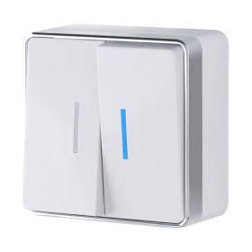 Выключатель Двухклавишный с Подсветкой Werkel Gallant W5020101 Белый / Веркель