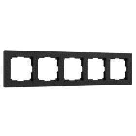 Рамка на 5 Постов Werkel W0052408 Черный / Веркель