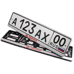 Рамки номера Daewoo - серебро