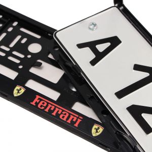 Рамки номеров для Ferrari - черные