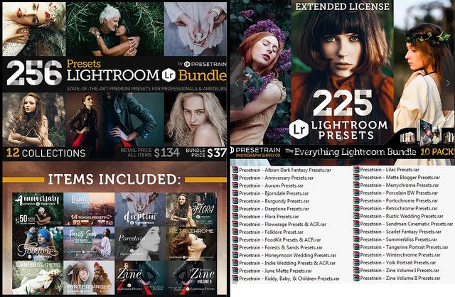 [Presetrain] Набор Пресетов Lightroom Presets Bundle, 30 Паков