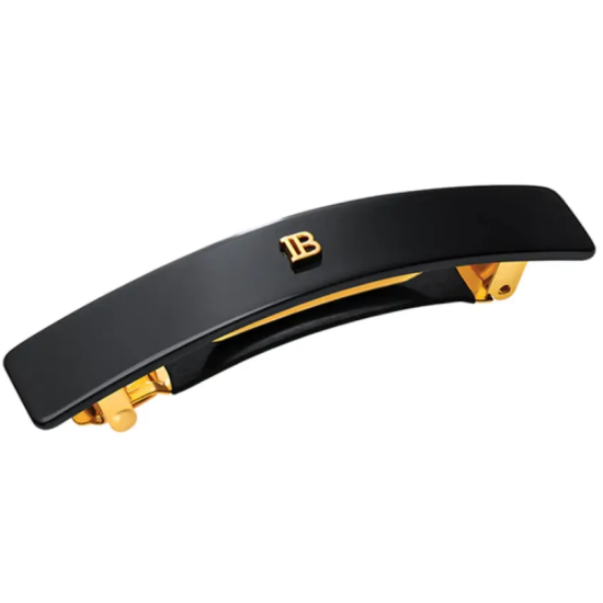 Balmain Hair Couture Заколка-автомат для волос черная глянец М Barrette pour cheveux Medium Black