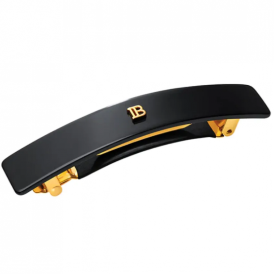 Balmain Hair Couture Заколка-автомат для волос черная глянец М Barrette pour cheveux Medium Black