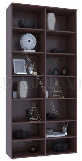 Стеллаж Ким Белый глянец, Дуб Венге