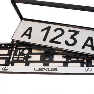 Номерные рамки для номера автомобиля Lexus - белые