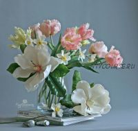 Бахромчатый тюльпан из холодного фарфора (Олеся Богданович)