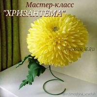 Хризантема из гофрированной бумаги (Мария Тимошина)