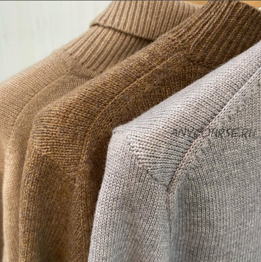 Мужской свитер с втачным рукавом, японское плечо (natali_digas)