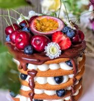 Торт «Открытый медовик с ягодами» (Надежда Коломейцева)