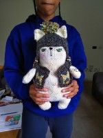 Вязаный спицами сердитый кот Labby (Cheryx)