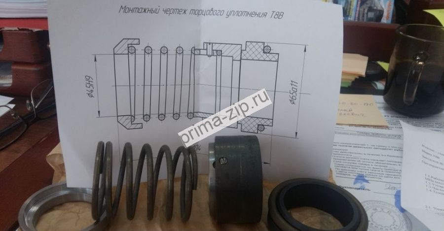 Уплотнение торцевое Т8А-000В ( УТ1Р.042)