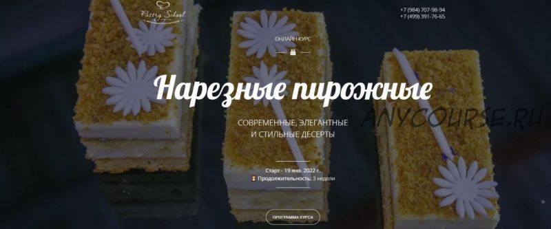 [Pastry School] Нарезные пирожные 1.0. Мировая классика (Елена Крохмаль)