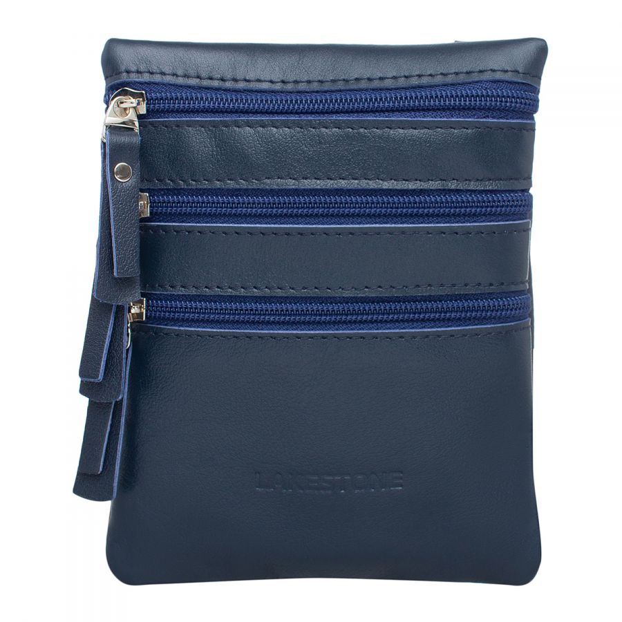 Небольшая мужская Сумка через плечо LAKESTONE Wesley Dark Blue 957021/DB