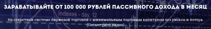 100 000 рублей пассивного дохода в месяц. На секретной системе заработка (Юрий Козак)