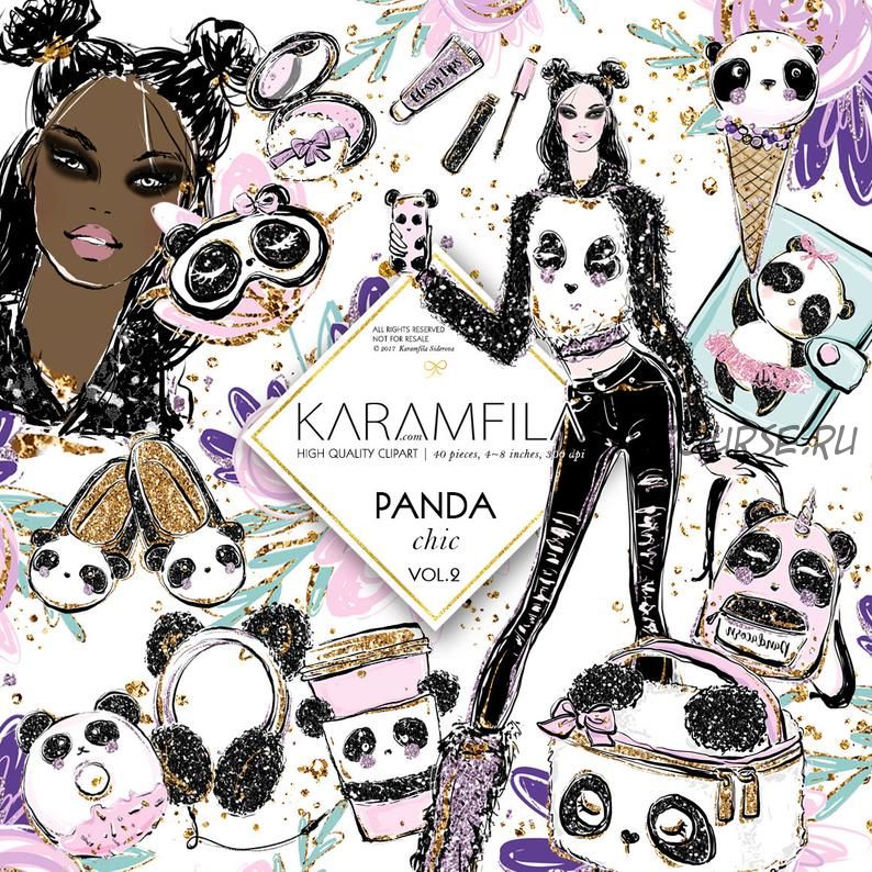 Panda Girl Clipart (KaramfilaS)