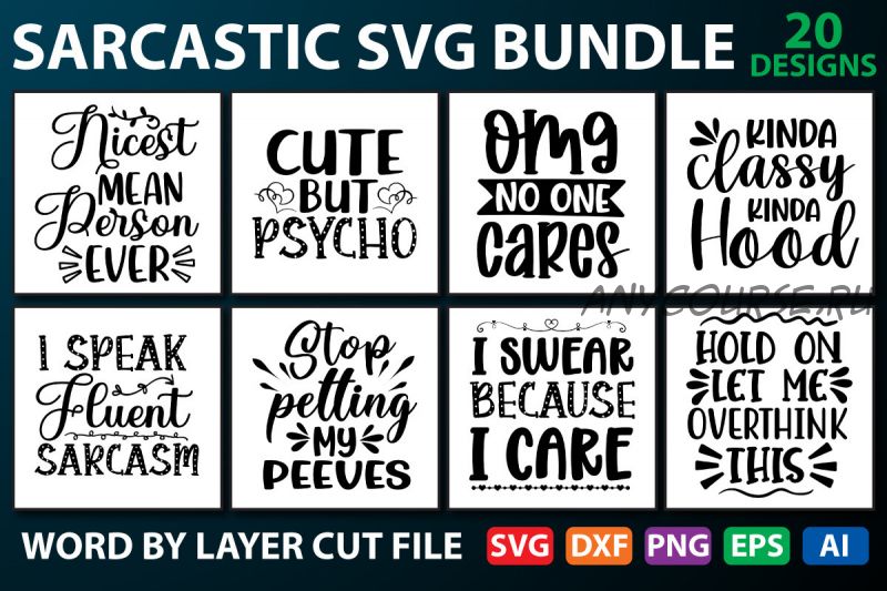 [Creativefabrica] Sarcastic SVG Bundle Vol.3 (ismetarabd)