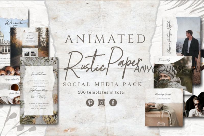 [CreativeMarket] Animated Rustic Paper Instagram Pack (Eviory)